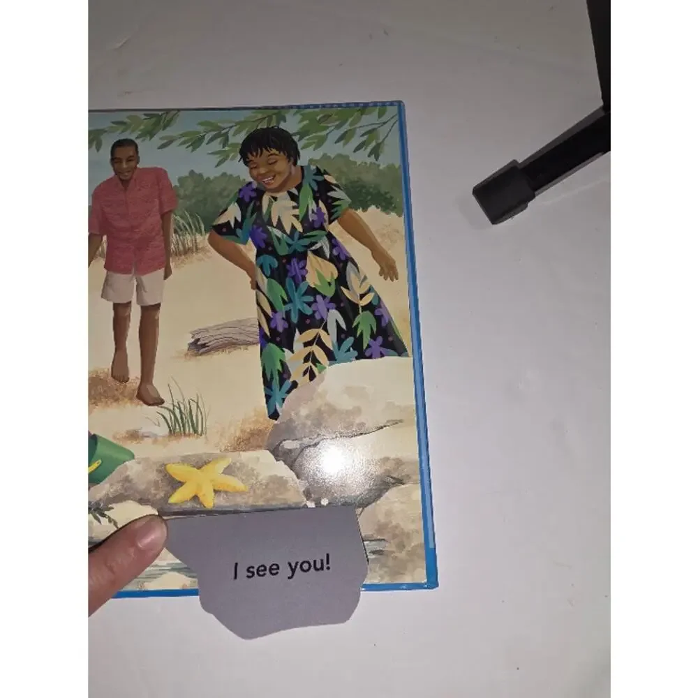 Vintage 90s NickJr Gullah Gullah Island Binyah Binyah Hide & Seek Lift A Flap HC